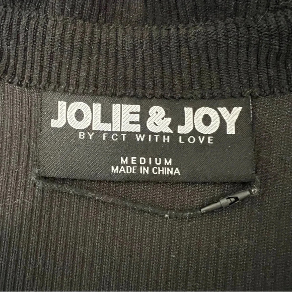 Jolie & Joy Navy Button Down Corduroy Shirt Dress Size M - Picture 4 of 4